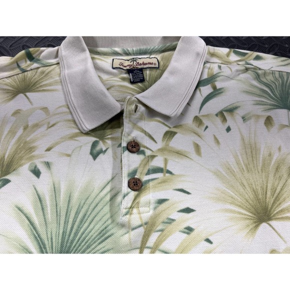 Tommy Bahama Shirt Adult Extra Large Button Up Beige Floral Hawaiian Camp Men's - Picture 8 of 12